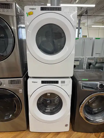  Whirlpool white front load washer dryer, View more