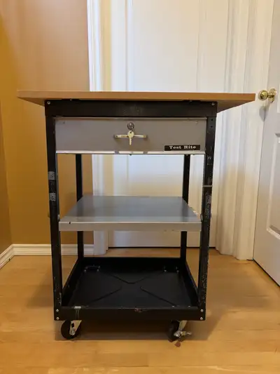 Test Rite Rolling Tool Cart Workbench with Locking Drawer, View more