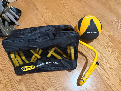 6-Pack Agility Hurdles and 6 lbs Medicine Ball, View more