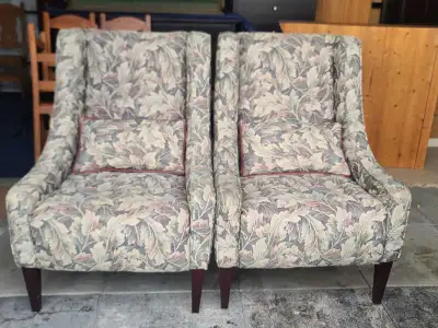 Pair of Wingback Accent Chairs, View more
