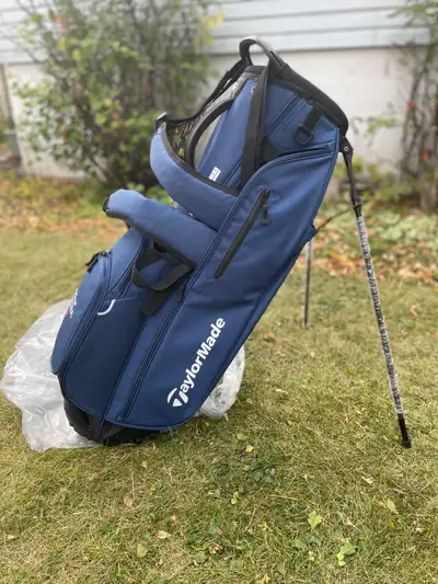 NEW- TAYLOR-MADE NAVY GOLF BAG, View more