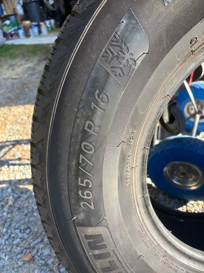 Michelin X ice nearly full tread. Came off Tacoma