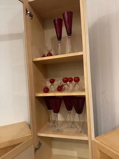Red Glass barware, View more