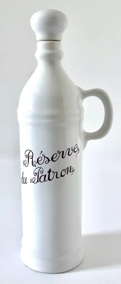 Vintage 1970 Bouteille en porcelaine RÉSERVE DU PATRON. France, View more