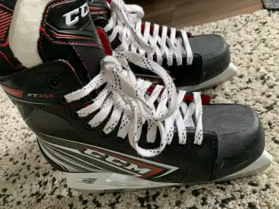 CCM Hockey Helmet + CCM JetSpeed Skates Size 8, View more