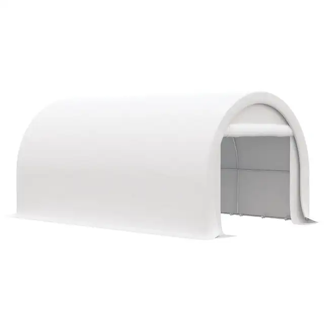 10' x 16' Heavy Duty Portable Carport Tent with Zippered Door, P in Outdoor Tools & Storage in Markham / York Region - Image 9