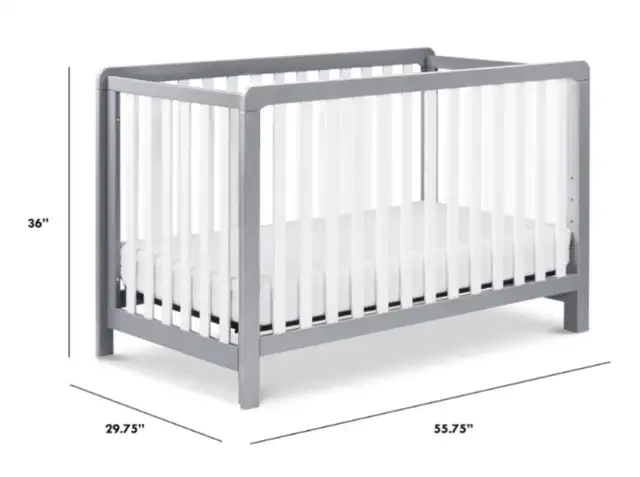 Convertible Crib & Toddler Bed with Mattress in Cribs in Oshawa / Durham Region - Image 3