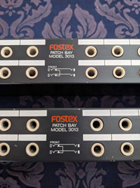 Fostex PatchBay Model 3013 1/4" connectors front and back