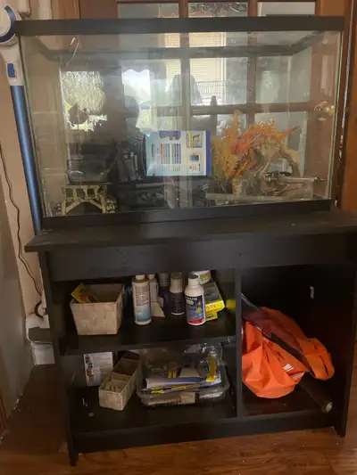 30 gallon fish tank and stand plus extras, View more