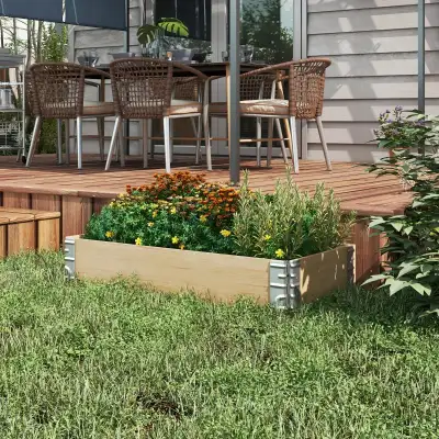 Raised Garden Bed, Foldable Wooden Planters for Outdoor, View more