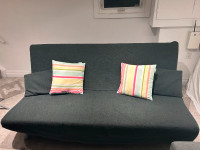 Sell IKEA Beddinge sofabed w grey cover, cushions, storage box.