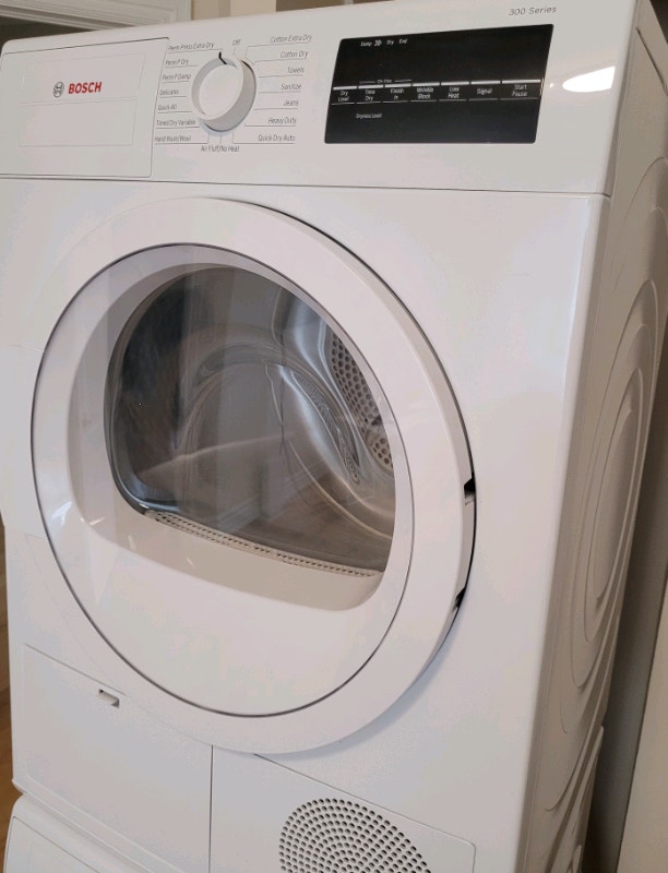 Bosch 300 Series 2piece White Front Load Compact Laundry Suite