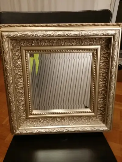 Wood Mirror Wall Gold-Silver Square Mirror for Decor, View more