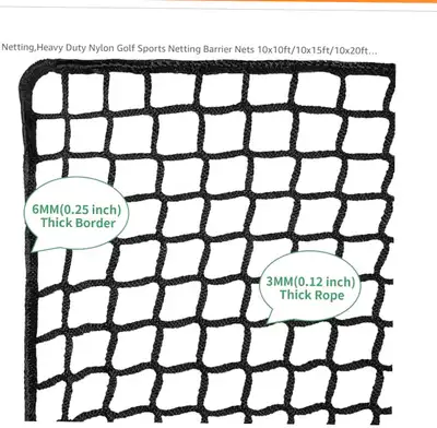 Selling $30.00 for the 10x 10 $40.00 for the 10 x 25 $45 .000 for the 15 x25 Many nets available