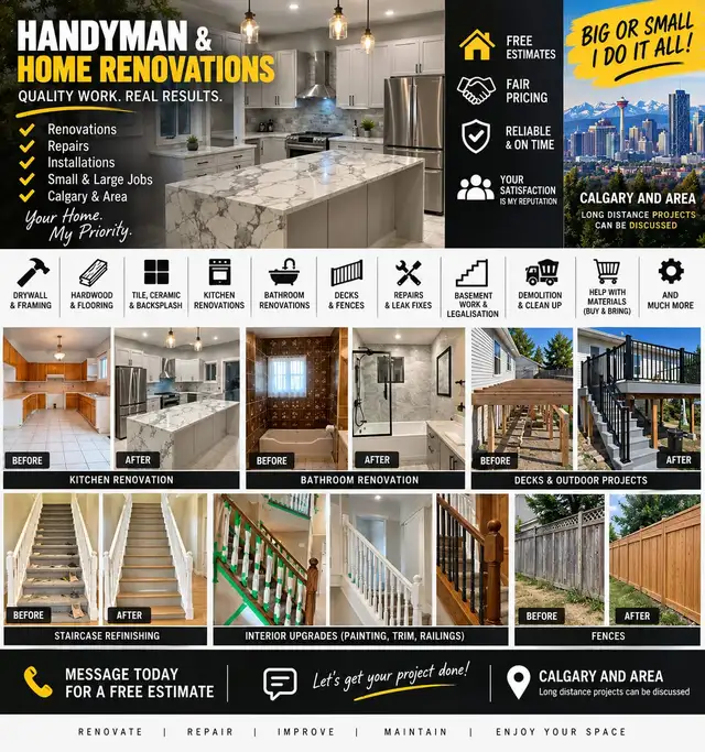 Handyman for all your renovations works