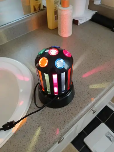 8 inch Multicolor Disco Ball Spinning Party Light, View more