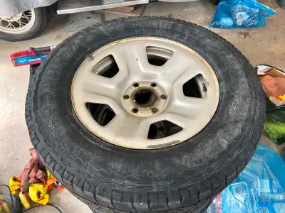 Mopar Steel Winter Rims, Cooper Discoverer M/S, A/T tires. 275/65/18. Good condition, probably a cou...