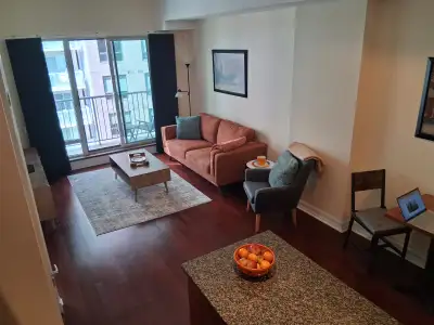 This Top Floor One Bedroom Condo Is In Heart Of The City With An Owned Underground Parking Space Add...