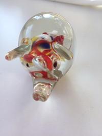 VTG Murano Hand Blown Art Glass Elephant Paperweight