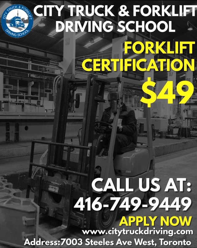 Forklift/Heavy Equipment/Class-D Training Available!! in Drivers & Security in Guelph - Image 4