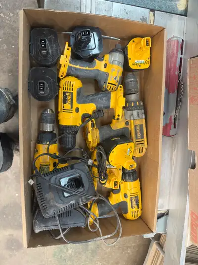 Selling a collection of used Dewalt tools, perfect for someone looking to expand their toolkit witho...