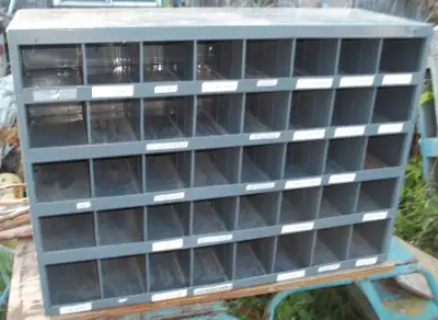Pigeon Hole Storage Unit.40 Bins.Welded Steel Construction, View more