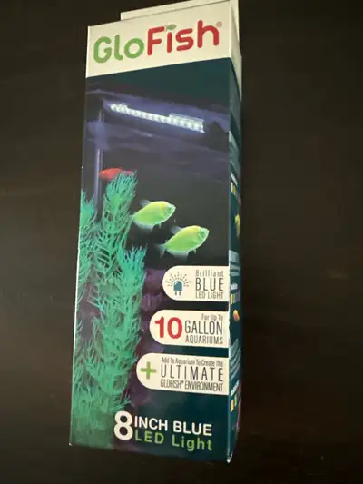 Brighten up your aquarium with this GloFish 8-inch blue LED light, designed for up to 10-gallon tank...
