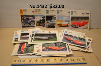 Fiches automobiles vintages lot de 120