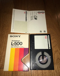 Sony L500 BETAMAX Cassette Tape used Pope's visit