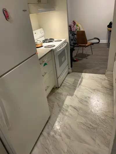 Sharing room available in two bedroom apartment close to first canada ave .