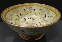 NEW, LARGE "SATSUMA COLLECTION" ASIAN CRANE BOWL