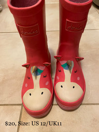 Girls rain boots Size 12