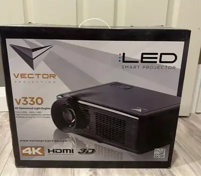 Smart Projector 3D Vector Projection V330 LED 4K & Vector V72 Digital Projector Self Lock hanging sc...