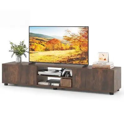 TV Stand  Entertainment Center Rustic Brown, View more