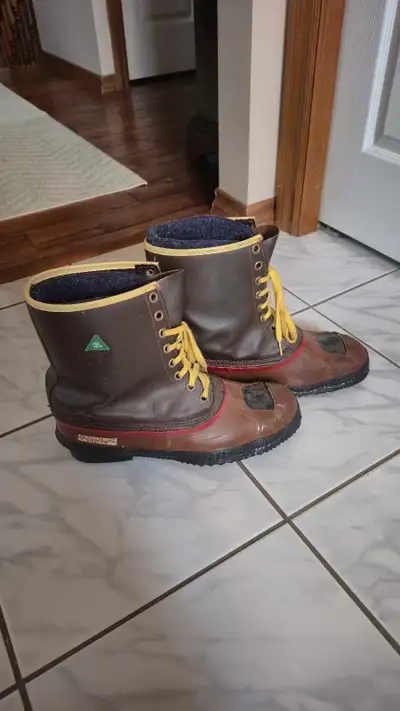 Size 12 Men Steel-toe work boots, Comparable to Sorel, View more