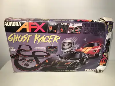 Vintage 1987 AFX Aurora Ghost Racer Toy Slot Car Set Tomy, View more