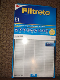 (Box of 4) Filtrete true hepa air Filters, size F1