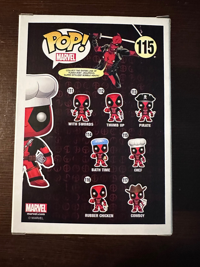 Funko Pop Marvel #115 - Chef Deadpool 2016 NYCC Exc in Toys & Games in Mississauga / Peel Region - Image 3