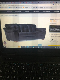 Estate Sale   Full Leather Sofa