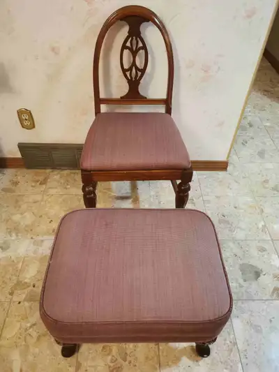 Chair and ottoman, View more