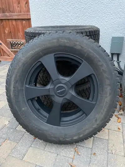 This set of tires and Core Racing matte black wheels is from a 2018 Cherokee Trailhawk trade in. Com...