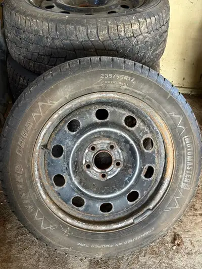 Size: 235/55R17 Winter Tires Steel Rims One season of drive time on the tires Great condition Came o...