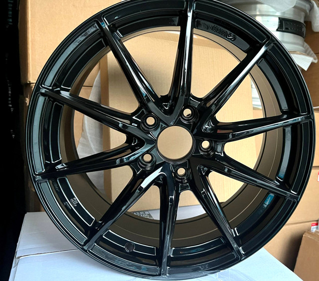 ENKEI Wheel Gloss Black 17x7.5 5x114.3 64.1 +45 Brand new sets in Tires & Rims in Mississauga / Peel Region