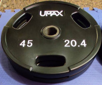 245LBS of Umax U2 Urethane Olympic Weight Plate Set