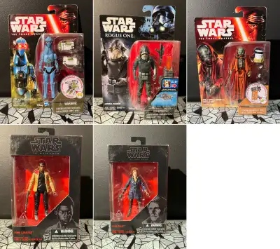 Star Wars Carded figures - Finn - Han Solo - Sarco Plank & more, View more