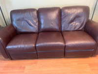 PURE LEATHER RECLINING SOFA