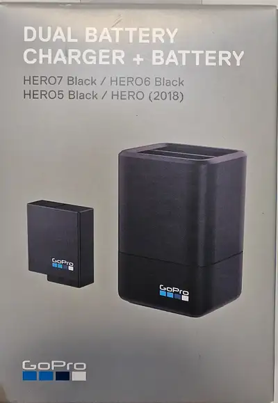 GoPro 5/6/7 OEM battery and dual charger, View more