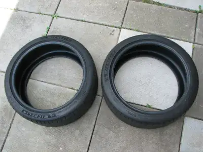 2 Pilot AS4 tires, no rims were mounted on a Honda Accord. Good condition, no punctures, remaining t...