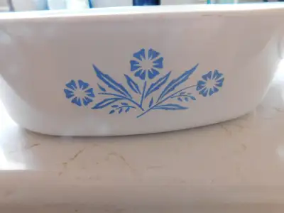 Vintage Corning Ware Blue Daisy, Wild flowers,  & divide dish, View more
