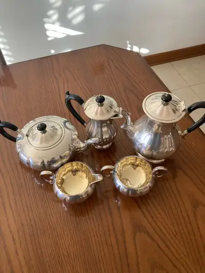 Vintage Silver Plated Tea Set, View more